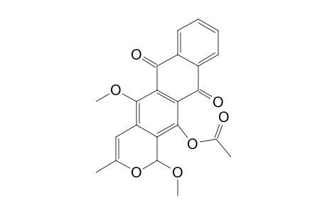 12-ACETOXY-1,5-DIMETHOXY-3-METHYL-6,11-DIHYDRO-1H-ANTHRA-[2,3-C]-PYRAN-6,11-DIONE