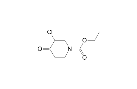 3-Chloro-4-keto-piperidine-1-carboxylic acid ethyl ester