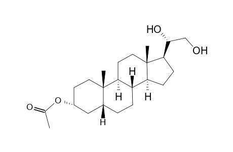 5β-pregnane-3α,20β,21-triol, 3-acetate