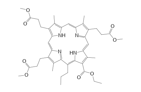 21H,23H-Porphine-2,8,18-tripropanoic acid, 13-(ethoxycarbonyl)-3,7,12,17-tetramethyl-15-propyl-, trimethyl ester
