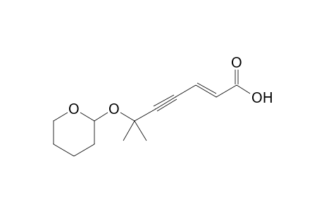 (E)-6-methyl-6-(2-oxanyloxy)hept-2-en-4-ynoic acid