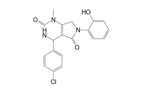 1H-pyrrolo[3,4-d]pyrimidine-2,5-dione, 4-(4-chlorophenyl)-3,4,6,7-tetrahydro-6-(2-hydroxyphenyl)-1-methyl-