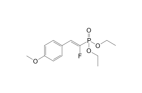 1-[(E)-2-diethoxyphosphoryl-2-fluoranyl-ethenyl]-4-methoxy-benzene