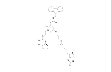 N-(FLUOREN-9-YLMETHOXYCARBONYL)-4-[(+)-BIOTINYLAMIDOPROPYL]-1-[2-(ALPHA-D-MANNOPYRANOSYLOXY)-ETHYL]-L-ASPARTIC-ACID-DIAMIDE