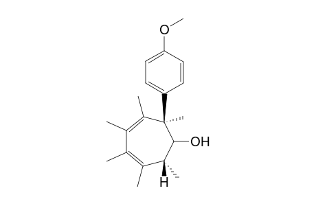 2-(p-Methoxyphenyl)-2,3,4,5,6,7-hexamethyl-3,5-cycloheptadien-1-ol