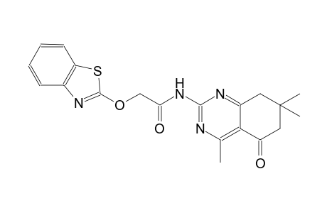 acetamide, 2-(2-benzothiazolyloxy)-N-(5,6,7,8-tetrahydro-4,7,7-trimethyl-5-oxo-2-quinazolinyl)-
