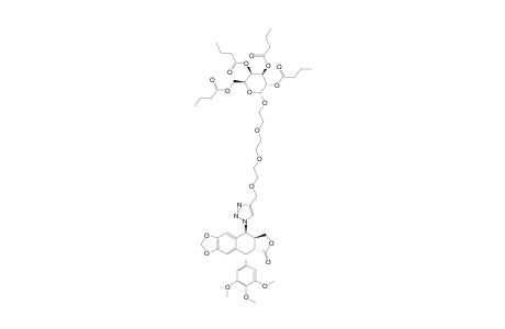 4-BETA-{4''-[1'''-(2''',3''',4''',6'''-TETRA-O-BUTYRYL-ALPHA-D-GALACTOPYRANOSYLOXY)-3,6,9-TRIOXADEC-10-YL]-1,2,3-TRIAZOL-1-YL}-4-DEOXYPODOPHYLLOTOXIN