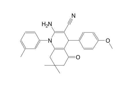 2-amino-4-(4-methoxyphenyl)-7,7-dimethyl-1-(3-methylphenyl)-5-oxo-1,4,5,6,7,8-hexahydro-3-quinolinecarbonitrile