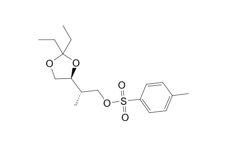 Toluene-4-sulphonic acid 2(S)-(2,2-diethyl-[1,3]-dioxolan-4(S)-yl)propyl ester