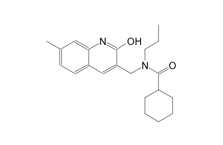 N-[(2-hydroxy-7-methyl-3-quinolinyl)methyl]-N-propylcyclohexanecarboxamide