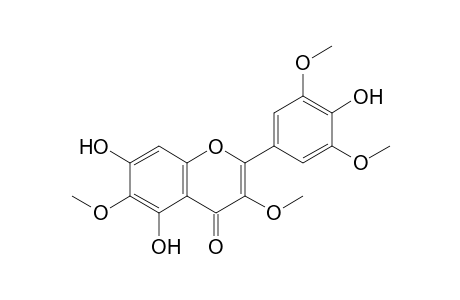 2-(3,5-dimethoxy-4-oxidanyl-phenyl)-3,6-dimethoxy-5,7-bis(oxidanyl)chromen-4-one