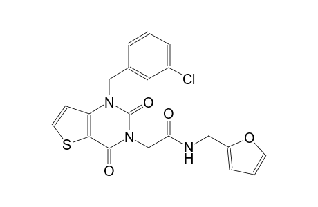 2-(1-(3-chlorobenzyl)-2,4-dioxo-1,4-dihydrothieno[3,2-d]pyrimidin-3(2H)-yl)-N-(2-furylmethyl)acetamide
