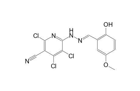 3-pyridinecarbonitrile, 2,4,5-trichloro-6-[(2E)-2-[(2-hydroxy-5-methoxyphenyl)methylene]hydrazino]-