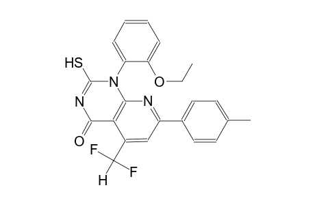pyrido[2,3-d]pyrimidin-4(1H)-one, 5-(difluoromethyl)-1-(2-ethoxyphenyl)-2-mercapto-7-(4-methylphenyl)-