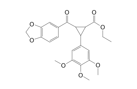 Ethyl 3-[3',4'-(1",3"-dioxamethylene)benzoyl]-2-(3"',4'",5'"-trimethoxyphenyl)cyclopropyl-1-carboxylate