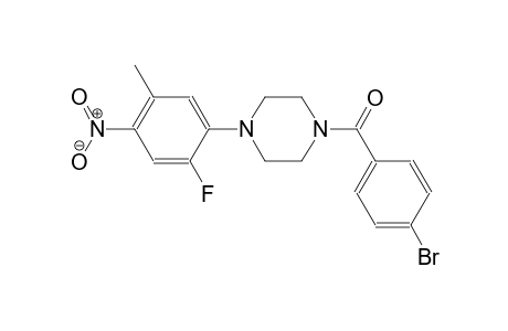 piperazine, 1-(4-bromobenzoyl)-4-(2-fluoro-5-methyl-4-nitrophenyl)-