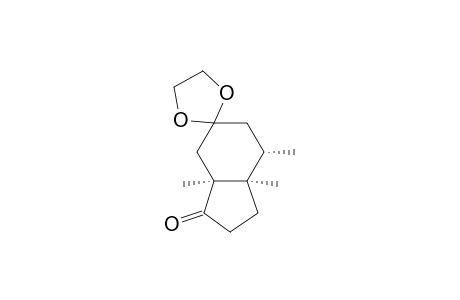 Spiro[1,3-dioxolane-2,5'-[5H]inden]-3'(2'H)-one, hexahydro-3'a,7',7'a-trimethyl-, (3'a.alpha.,7'.alpha.,7'a.alpha.)-(.+-.)-