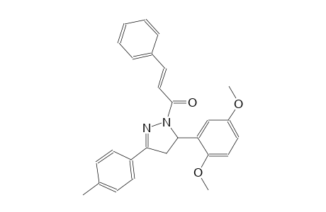 5-(2,5-dimethoxyphenyl)-3-(4-methylphenyl)-1-[(2E)-3-phenyl-2-propenoyl]-4,5-dihydro-1H-pyrazole