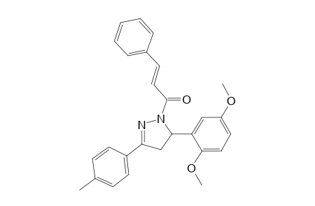 5-(2,5-dimethoxyphenyl)-3-(4-methylphenyl)-1-[(2E)-3-phenyl-2-propenoyl]-4,5-dihydro-1H-pyrazole