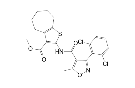 methyl 2-({[3-(2,6-dichlorophenyl)-5-methyl-4-isoxazolyl]carbonyl}amino)-5,6,7,8-tetrahydro-4H-cyclohepta[b]thiophene-3-carboxylate