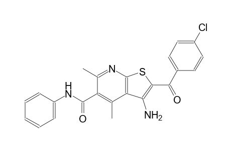 thieno[2,3-b]pyridine-5-carboxamide, 3-amino-2-(4-chlorobenzoyl)-4,6-dimethyl-N-phenyl-
