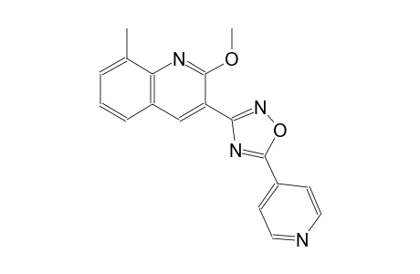 2-methoxy-8-methyl-3-[5-(4-pyridinyl)-1,2,4-oxadiazol-3-yl]quinoline
