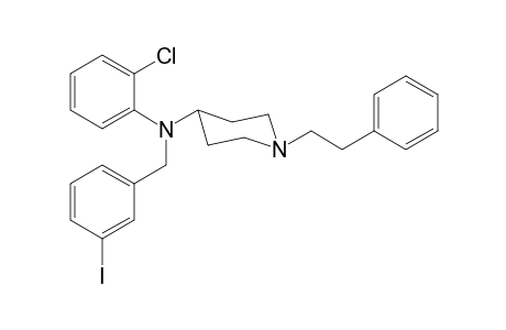 N-(2-Chlorophenyl)-N-(3-iodobenzyl)-1-(2-phenylethyl)piperidin-4-amine