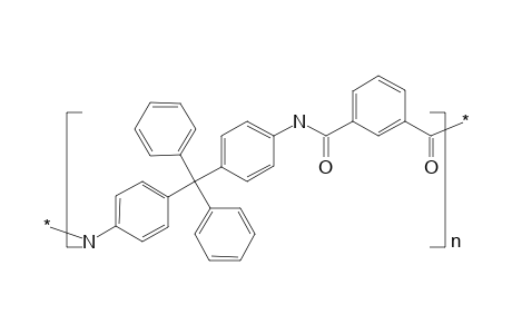 Poly(tetraphenylmethane isophthalamide)
