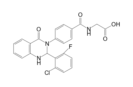 2-({4-[2-(2-Chloro-6-fluorophenyl)-4-oxo-1,4-dihydro-3(2H)-quinazolinyl]benzoyl}amino)acetic acid