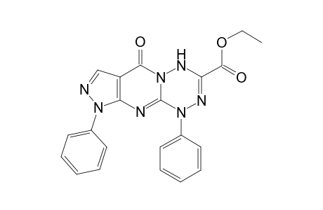 1,9-Diphenyl-3-ethoxycarbonyl-1,4-dihydropyrazolo[3,4-d]pyrimido[1,2-b][1,2,4,5]tetrazin-6-one