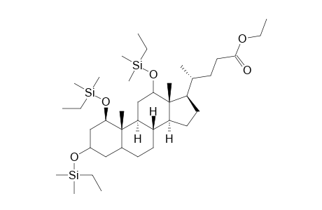 Ethyl 1.beta.,3,12-tris(dimethylethylsilyloxy)-cholanoate