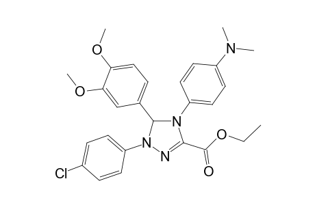 Ethyl 1-(4-chlorophenyl)-5-(3,4-dimethoxyphenyl)-4-[4-(dimethylamino)phenyl]-4,5-dihydro-1H-1,2,4-triazole-3-carboxylate
