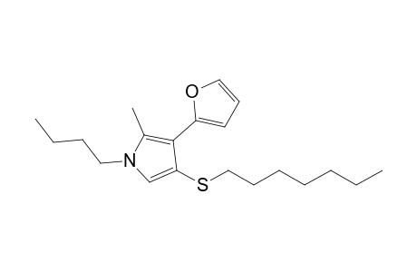 1-Butyl-3-(2-furyl)-4-heptylthio-2-methyl pyrrole