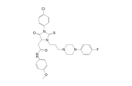 2-(1-(4-chlorophenyl)-3-{3-[4-(4-fluorophenyl)-1-piperazinyl]propyl}-5-oxo-2-thioxo-4-imidazolidinyl)-N-(4-methoxyphenyl)acetamide