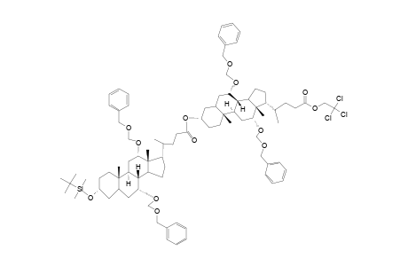 7,12-BIS-[(BENZYLOXY)-METHOXY]-24-OXO-24-(2,2,2-TRICHLOROETHOXY)-CHOLAN-3-YL-7,12-BIS-[(BENZYLOXY)-METHOXY]-3-TERT.-BUTYLDIMETHYLSILYLOXYCHOLANOATE