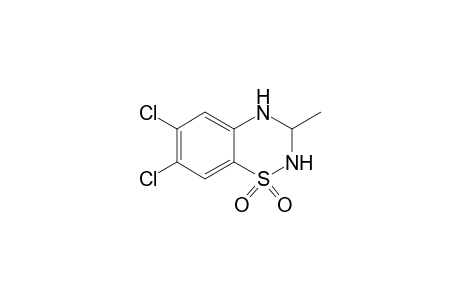 2H-1,2,4-benzothiadiazine, 3,4-dihydro-6,7-dichloro-3-methyl-, 1,1-dioxide