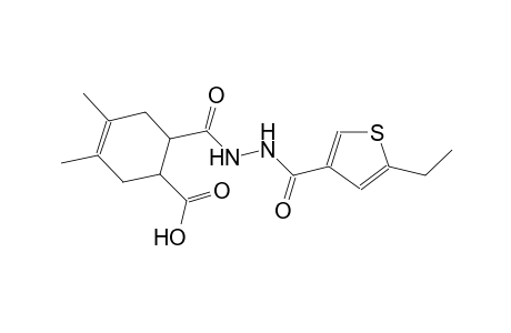 6-({2-[(5-ethyl-3-thienyl)carbonyl]hydrazino}carbonyl)-3,4-dimethyl-3-cyclohexene-1-carboxylic acid