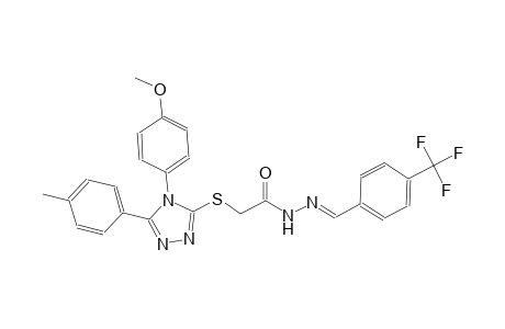 2-{[4-(4-methoxyphenyl)-5-(4-methylphenyl)-4H-1,2,4-triazol-3-yl]sulfanyl}-N'-{(E)-[4-(trifluoromethyl)phenyl]methylidene}acetohydrazide