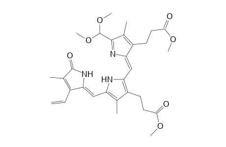 1H-Pyrrole-3-propanoic acid, 2-[[5-(dimethoxymethyl)-3-(3-methoxy-3-oxopropyl)-4-methyl-2H-pyrrol-2-ylidene]methyl]-5-[(3-ethenyl-1,5-dihydro-4-methyl-5-oxo-2H-pyrrol-2-ylidene)methyl]-4-methyl-, methyl ester, (Z,Z)-