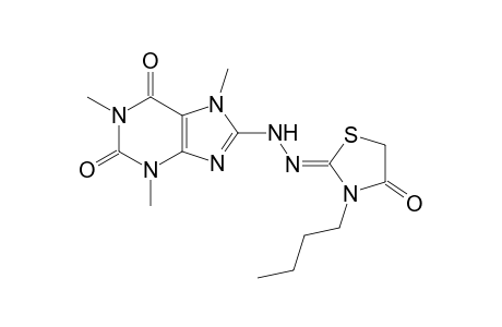 8-(2-(3-butyl-4-oxothiazolidin-2-ylidene)hydrazinyl)-1,3,7-trimethyl-1H-purine-2,6(3H,7H)-dione
