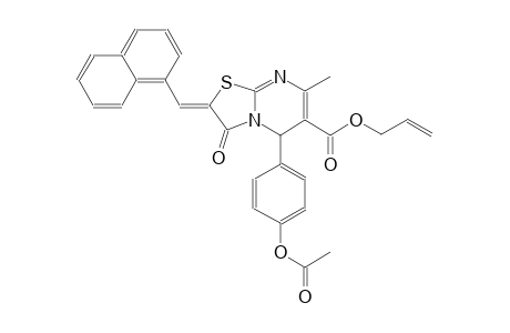 allyl (2Z)-5-[4-(acetyloxy)phenyl]-7-methyl-2-(1-naphthylmethylene)-3-oxo-2,3-dihydro-5H-[1,3]thiazolo[3,2-a]pyrimidine-6-carboxylate