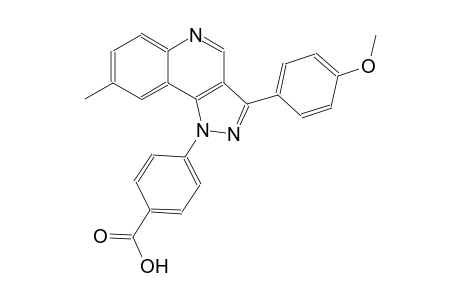 4-[3-(4-methoxyphenyl)-8-methyl-1H-pyrazolo[4,3-c]quinolin-1-yl]benzoic acid