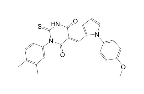 (5E)-1-(3,4-dimethylphenyl)-5-{[1-(4-methoxyphenyl)-1H-pyrrol-2-yl]methylene}-2-thioxodihydro-4,6(1H,5H)-pyrimidinedione