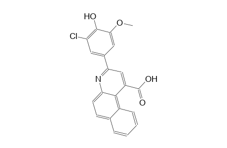 benzo[f]quinoline-1-carboxylic acid, 3-(3-chloro-4-hydroxy-5-methoxyphenyl)-