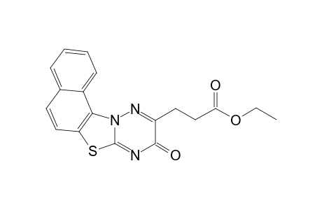 Ethyl 3-oxo-3H-naphtho[1',2' : 4,5]thiazolo[3,2-b]-[1,2,4]-triazin-2-propionate