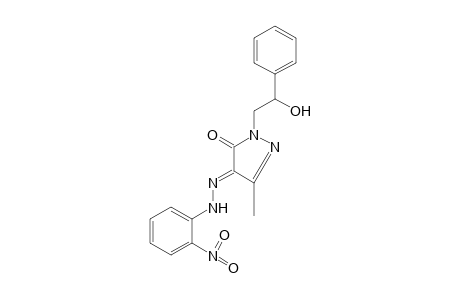 1-(beta-HYDROXYPHENETHYL)-3-METHYLPYRAZOLE-4,5-DIONE, 4-[(o-NITROPHENYL)HYDRAZONE]