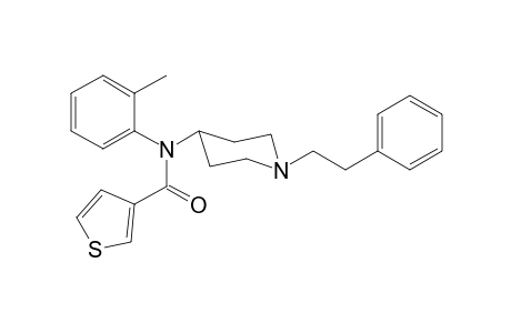 N-2-Methylphenyl-N-[1-(2-phenylethyl)piperidin-4-yl]thiophene-3-carboxamide