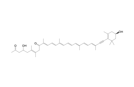 (6E,10E,12E,14E,16E,18E,20E,22E)-4-hydroxy-25-[(4R)-4-hydroxy-2,6,6-trimethyl-1-cyclohexenyl]-6,7,10,14,19,23-hexamethylpentacosa-6,10,12,14,16,18,20,22-octaen-24-yne-2,9-dione