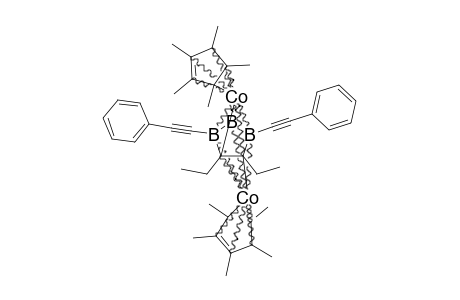 CP*CO-[2,3-ET2C2B3H-4,6-[(CC-C6H4)-(2)]]-CO-CP*