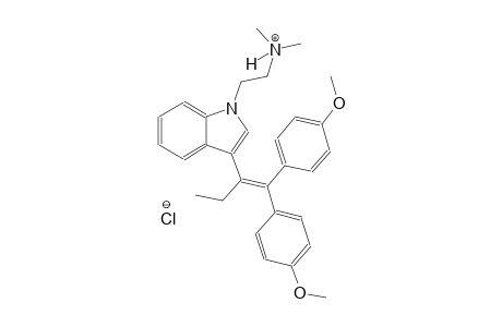 2-{3-[1-ethyl-2,2-bis(4-methoxyphenyl)vinyl]-1H-indol-1-yl}-N,N-dimethylethanaminium chloride